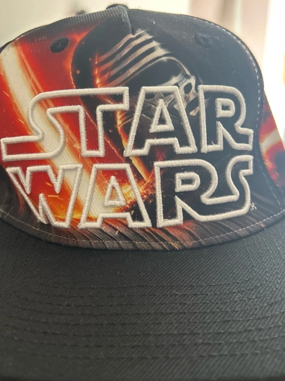 Star Wars Black and Orange Kylo Ren Embroidered Snapback Hat